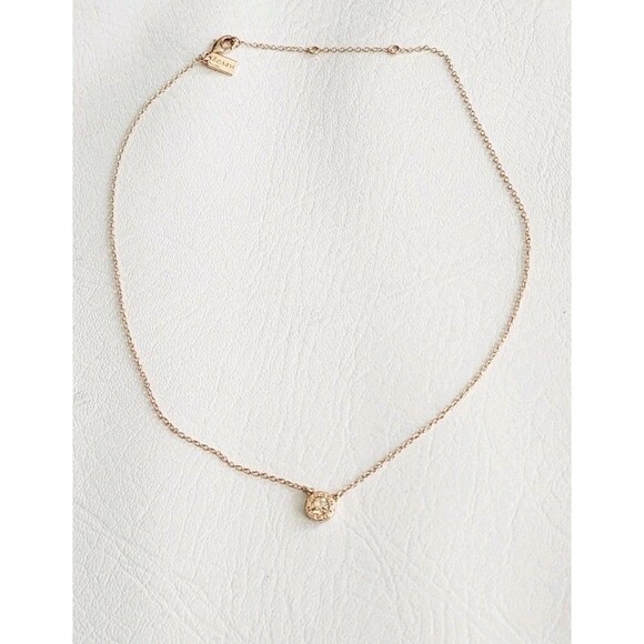 COACH OPEN CIRCLE STONE STRAND NECKLACE F54514 GOLD - Picture 2 of 6